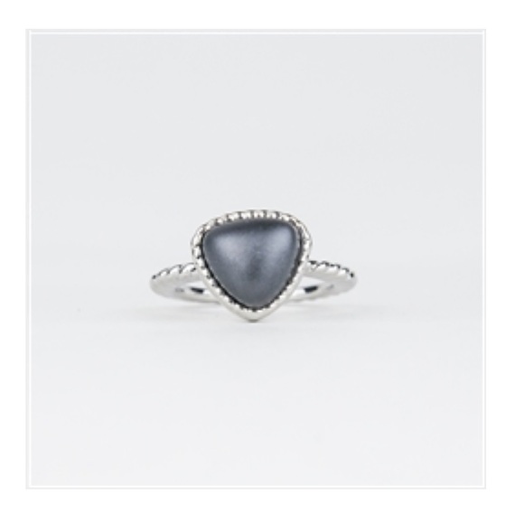 NWT • dark gray silver stack ring - Picture 1 of 4